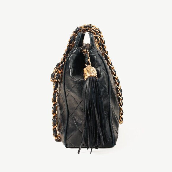 Chanel Vintage Quilted Leather Fringe-Tassel Shoulder Bag - Picture 3 of 11